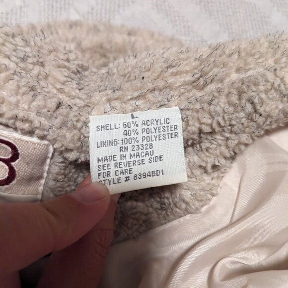 Full length vintage hooded teddy coat (size L) - Picture 6 of 7